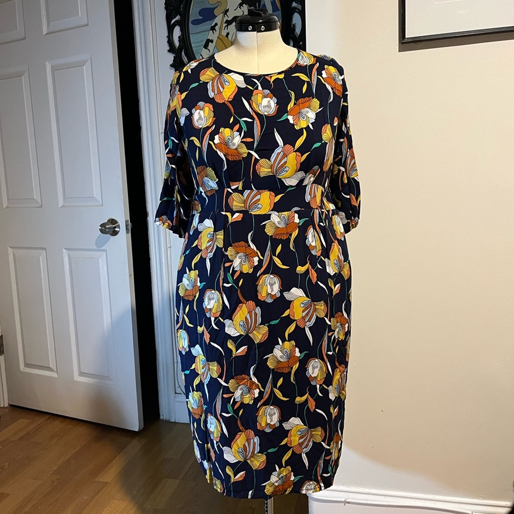 Modcloth Trollied Dolly Retro Tulip Dress